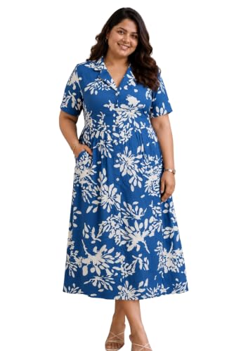 Image of ZELENA Rayon Lapel Neck Zipless Maternity Feeding Dress | Soft 100% rayon dress featuring a lapel neck, button-down zipless nursing , and half sleeves