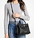Michael Kors Emilia Small Satchel Crossbody Bag Black MK Signature