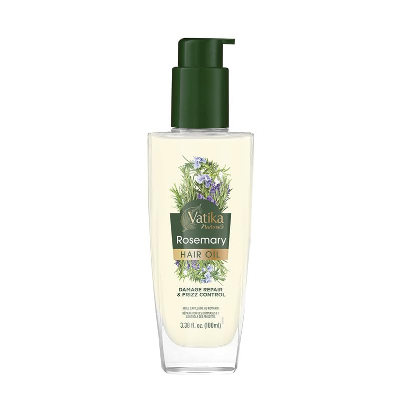 Vatika Naturals Rosemary Hair Oil, 100 ml, for all hair types, Cures Split Ends, Promotes Hair Growth, Nourishes & Conditions Hair, Prevents Dandruff