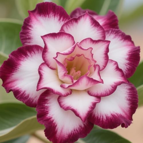 [Vnuhgzs] La rosa del desierto florece todos los años/decoración de interior (sin maceta)-2 bulbos-F