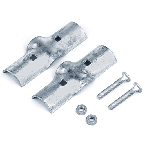 OTTFF 4 Pack 1-5/8\" Line Rail Clamp for Chain Link Fence, Boulevard Pipe Clamps, Greenhouse Cross Grid Connector