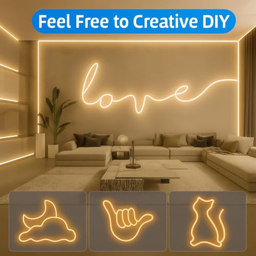 Tira de LED flexible 16.4 pies luz cálida miniatura 6
