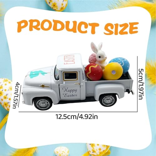 Décorations de Pâques pour camion de style ferme, cadeau idéal pour table et maison - 7