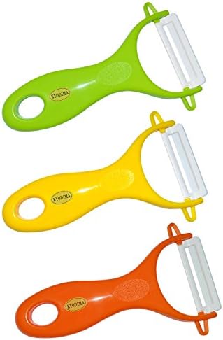KYODIMA Y Shaped Vegetable Peeler, Red / Yellow / Green - Set of 3