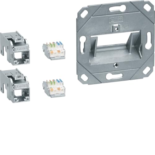 Módulo de conexión 2 x RJ45 Cat.6a HAGER GMKSRJ45C6A2 soluciona interferencias de red