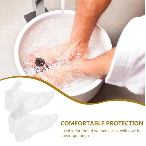 Protège-pieds transparents anti-taches pour application de masque hydratant intense