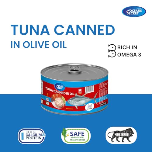 Image of Oceans Secret Chunks in Sunflower 500gm Pack of 2 Yellowfin Tuna Fish Balanced & Nutritious, Ready to Eat Tuna Fish for Salads & Meals