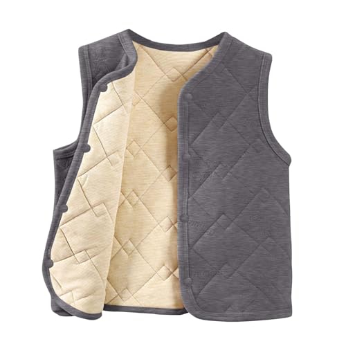Girl's Oversized Quilted Vest Lightweight Button Down Soft Vests Warm Padded Outerwear Sleeveless Vests 4-16 Years