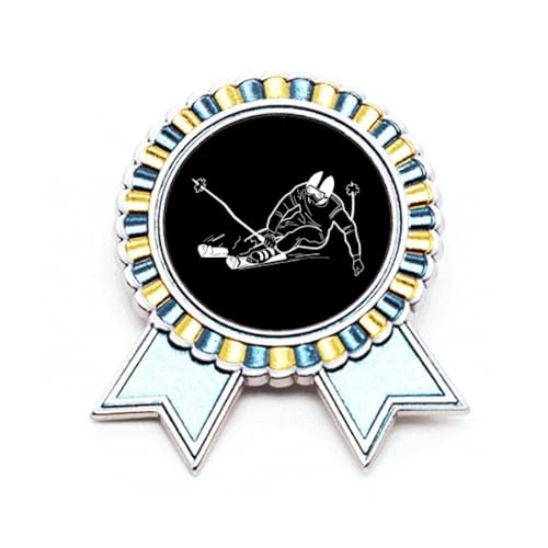 Broche de ski noire pour personnaliser vos tenues de montagne