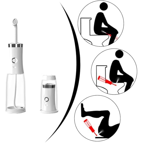 Bidet de voyage portable haute pression rechargeable avec 2 buses et jet USB