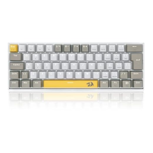 Teclado Gamer Redragon Lakshmi Amarelo+branco+ Cinza