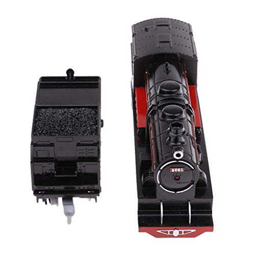 SM SunniMix Enfant Véhicule Jouet Locomotive à Vapeur Modèle De Train Modèle De Train De Charbon Rétro