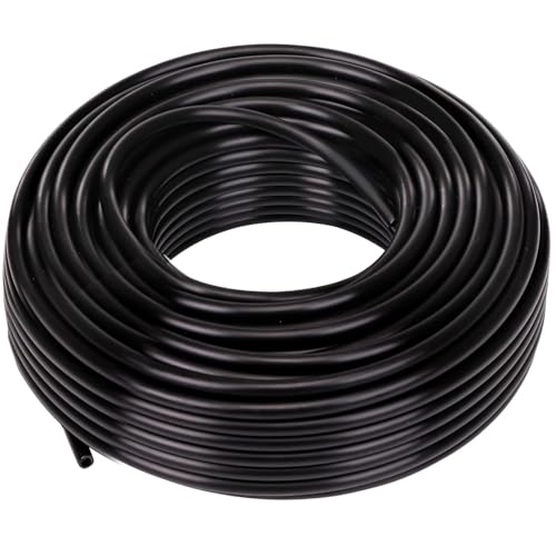 30M/100Ft Micro Irrigation Tube I.D 4mm/O.D 7mm Garden Irrigation Supply Pipe Drip Tube Line Watering Tubing Hose for Garden Lawn Automatic Irrigation System