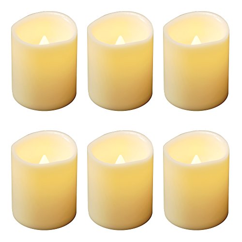 Lumabase Battery Operated Led Mini Pillar Candles - Amber, Set Of 6, 81106 #TOP17