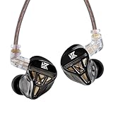 Wired Headphone,KZ DQS HiFi Dynamic Drivers IEM Earphone,KZ Earbuds Bass 2pin 3.5mm Sports Music Game in Ear Monitor Headphone for System Singers (Black, No Mic)…