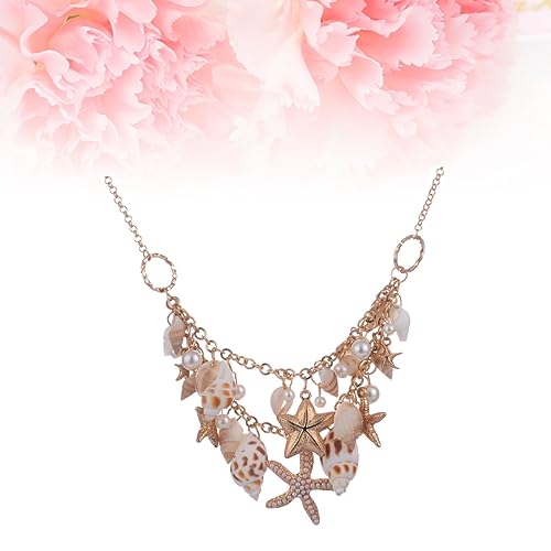 Collar de conchas boho y pulsera sirena para niñas pack 3 piezas 7