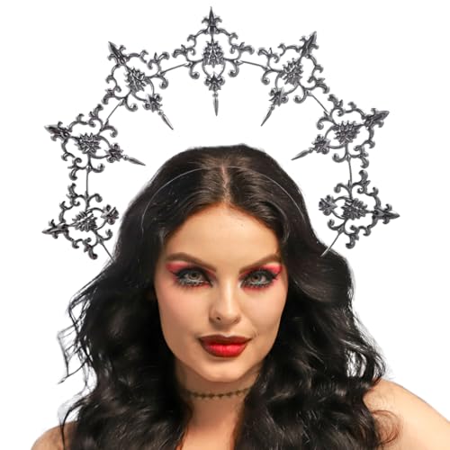 JAKAWIN Vintage Goddess Greek Headband Baroque Costume Hair Accessories for Women (2 Black, One Size)