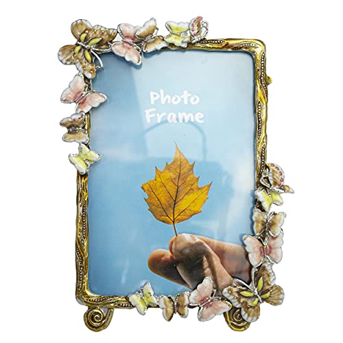 Tricune Floral Picture Frame Display Photo 5X7 Photo Frame Made Of Metal And High Definition Glass For Table Top Display Horizontal Vertical #TOP13