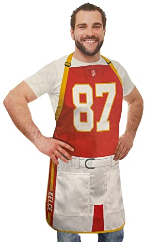 Party Animal Nfl Player Jersey Apron Kansas City Chiefs Kelce #87, Team Colors #TOP3