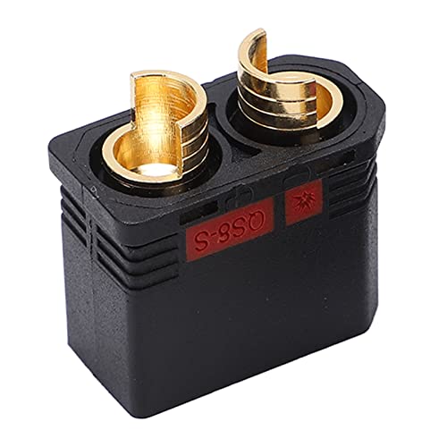 Set Connettori QS8-S Maschio e Femmina, Antiscintilla Alta Corrente 130A-200A 600V con Contatti in Rame Placcato Oro 8mm per Droni, Modelli RC, E-Bike