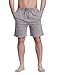CYZ Men's Comfort Cotton Jersey Shorts With Pockets-Grey-XL