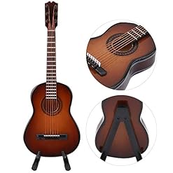 Modèle de Guitare en Bois avec Support et délicate boîte à Musique Instrument de Musique Décoration Miniature pour… - Les Beatles, Paul McCartney, John Lennon, RIngo Starr, George Harrison Modèle de Guitare en Bois avec Support et délicate boîte à Musique Instrument de Musique Décoration Miniature pour… – Image 4