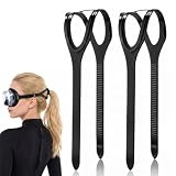 KADFEL 2 Stück Tauchmaskenband, Silikon Ersatzband für Taucherbrille und Schnorchelmaske, Verstellbar, Länge 55cm, Schwarz