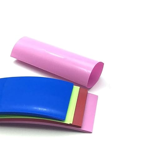 DACHOO 50pcs Heat Shrink Tape, for Electronic Components Wrap PVC HeatShrink Tubing Sleeving Pre-Cut Each 77mm Covering
