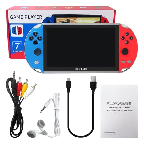 Premium X12 Plus Handheld Game Console with 7 Inch HD Screen and 20000+ Preloaded Games