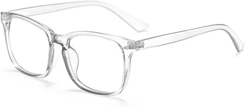 Afflatus® Blue Light Blocking Glasses Gaming Filter Transparent Square Eyeglasses for Eye Protection Men Women, Computer/Tablet/Laptop/Mobile/TV, Anti-blue & Anti eyestrain