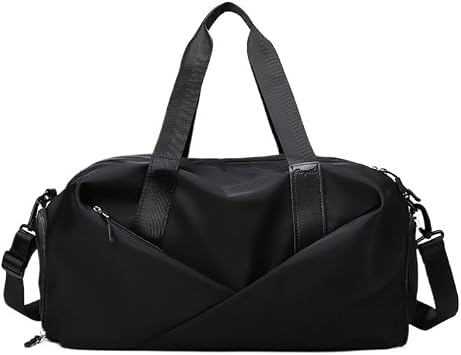 Sports Gym Bag For Women Men Dry Wet Handbags Corduroy Swimming Shoulder Weekender Fitness Training Travel Outdoor Winter BagBlack