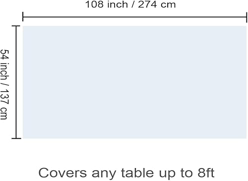 Miniatura 5 de Mantel de plástico blanco, paquete de 4 manteles desechables blancos, mantel de 54 x 108 pulgadas para mesa rectangular, manteles decorativos