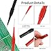 10PCS Back Probe Kit with 4mm Banana Socket (0.7mm Needle) | Non-Destructive Wire Piercing Probes Pin for Car Tester & Automotive Testing Tools Multimeter Tester (Red-Black)