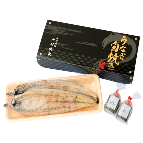 [2週間以内出荷][玄人の一品]うなぎ白焼き 特大2尾(200〜250g程度/1尾)計400g以上 宮崎県産鰻 化粧箱入り 蒲焼タレ付(50ml×1本)