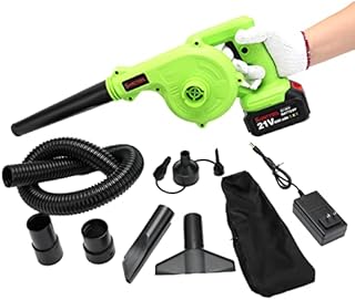 Cordless Leaf Blower, 2-in-1 Portable Leaf Blower 21V Lithium Battery,110V Multifunctional Blower for Blowing Leaf, Clearing Dust & Small Trash,Car, Computer Host, Hard to Clean Corner by SHINTYOOL