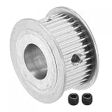 sourcing map 3M35 Zähne Zahnriemenscheibe Zahnriemenantrieb Zahnrad mit M5 Schraube 16mm Bohrung für Gürtel 3D Drucker CNC