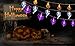 AOSTAR Set of 3 Halloween Lights (20 LEDs Orange Pumpkins, Purple Bats, White Ghosts), Battery Operated String Lights for Halloween Decorations Outdoor & Indoor