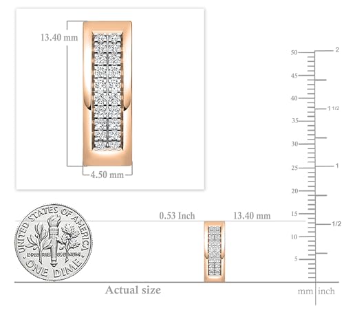 Dazzlingrock Collection 0.06 Cttw Round White Diamond Unisex Hinged Post Huggie Hoop Earring (1Pc Only) in 10K Solid Gold4