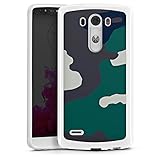  DeinDesign Silikon Hülle kompatibel mit LG G3 Case weiß Handyhülle Camouflage Bundeswehr Muster