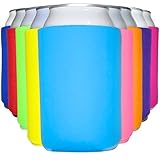 Tahoebay Can Sleeves for Standard 12 Ounce Cans Blank Poly Foam Beer Coolies (Multicolor, 12)