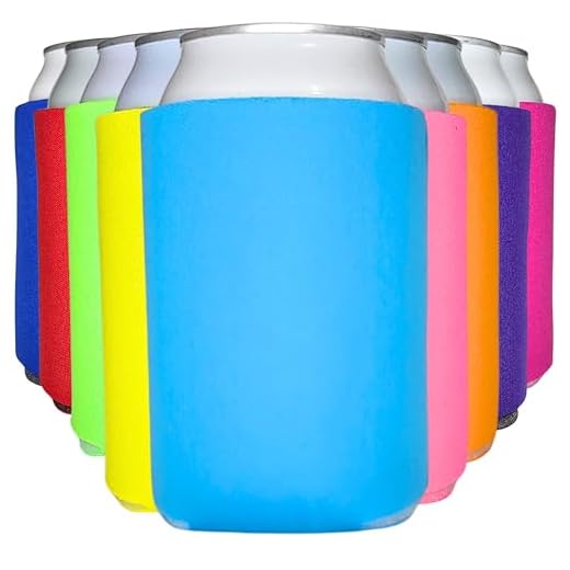 TahoeBay Blank Beer Can Coolers, Plain Bulk Collapsible Foam Soda Cover Coolies, Personalized Sublimation Sleeves for Weddings, Bachelorette Parties, HTV Projects (Multicolor)