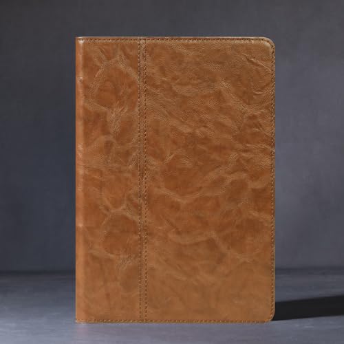 Étui iPad mini 7ème génération cuir véritable housse tablette kaki - 4