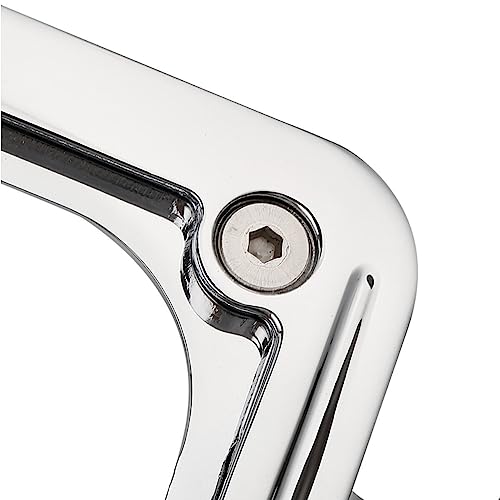 AWPWAY Curved Laydown License Plate Mount Frame Light For Harley Davidson Road -(Steel) -(Chrome) SG0326 - Thumbnail 7