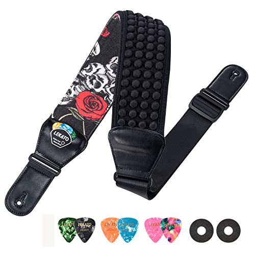 LEKATO Sangle Guitare Rembourrée 3D pour Basse et Guitare Electrique, Guitar Strap avec Extrémités en Cuir, Ceinture de Guitare Bandoulière Réglable - Les Beatles, Paul McCartney, John Lennon, RIngo Starr, George Harrison LEKATO Sangle Guitare Rembourrée 3D pour Basse et Guitare Electrique, Guitar Strap avec Extrémités en Cuir, Ceinture de Guitare Bandoulière Réglable – Image 8