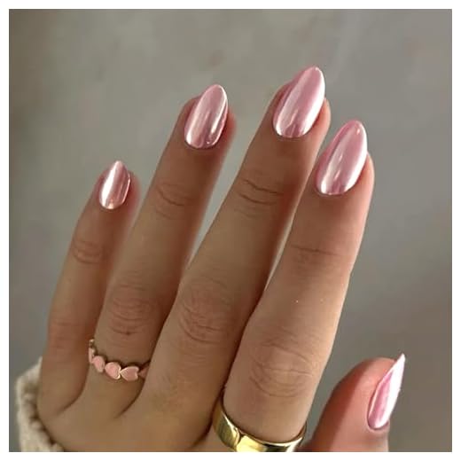 Stbisen Chrome Press On Nails Short Square