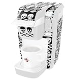 WraptorSkinz Decal Style Vinyl Skin compatible for Keurig K10 / K15 Mini Plus Coffee Makers Skull And Crossbones Pattern Bw (COFFEE MAKER NOT INCLUDED)