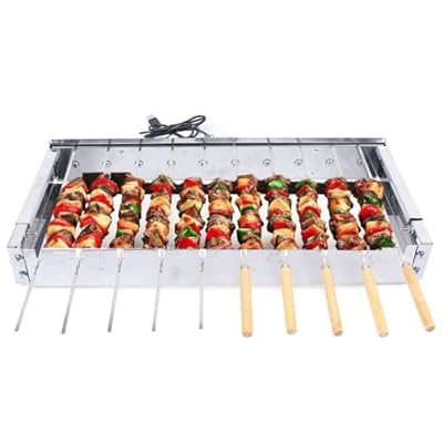 Automatic Rotating Kabob Grill, Electric Skewer Barbecue Grill Rotating,Stainless Steel Rotating Kebab Skewers Rotatin,Practial Auto Rotisserie for BBQ Camping Picnic ?