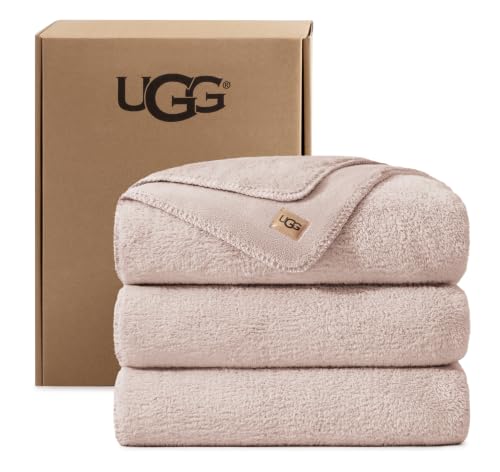 Image of UGG Whitecap King Blanket, Plush Fleece, 110 inch x 90 inch, Pink