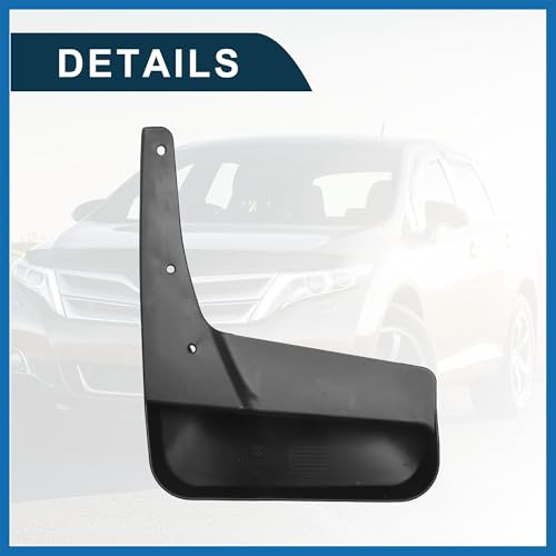 Image of Mud Flap Splash Guard for Toyota Venza 2009-2016 Durable | Front & Rear Side Mudflaps with Mount Accessor 1 Set Item Replacement