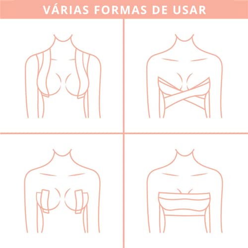 Fita Adesiva Levanta Peito Sutiã Invisível Push Up Bege 5metros